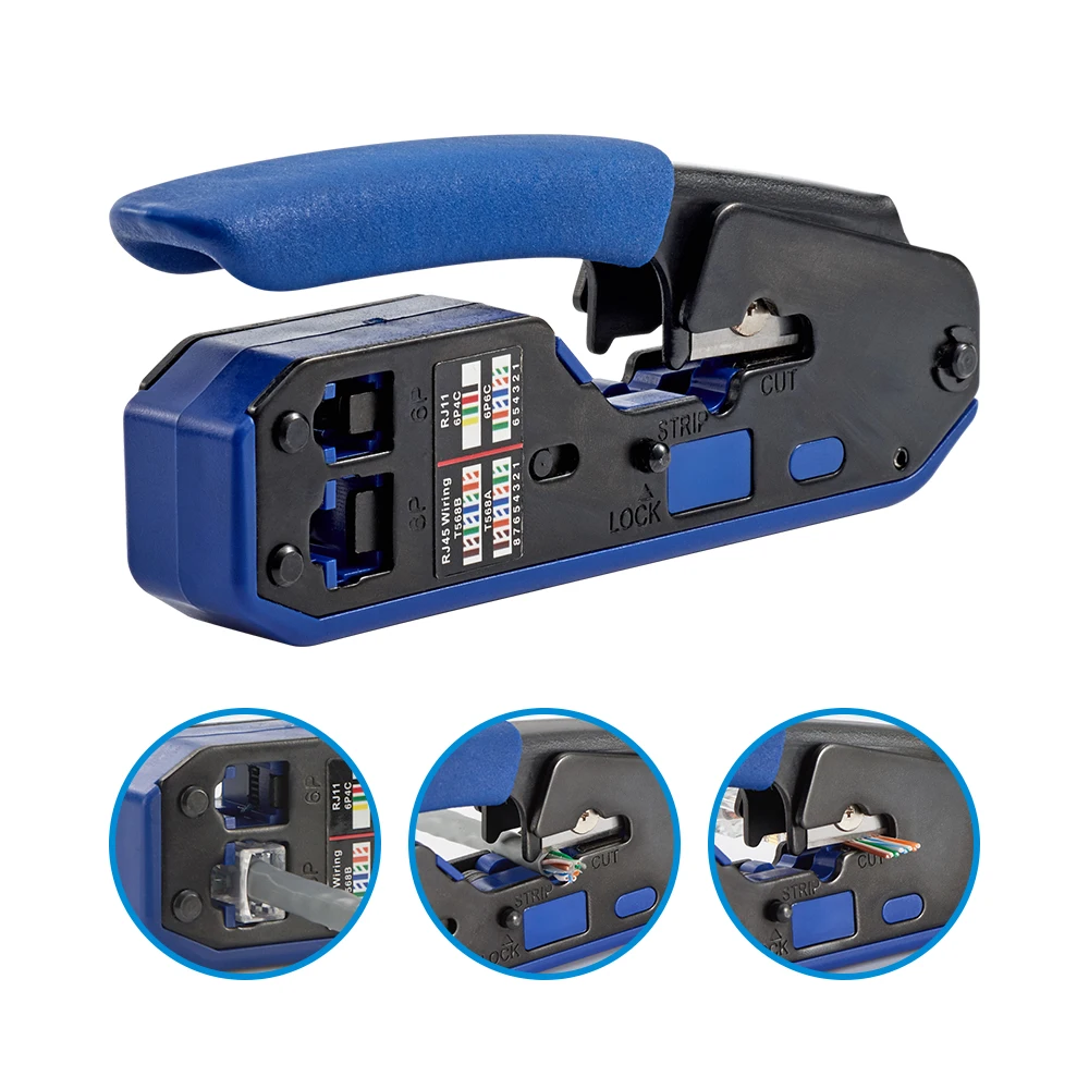 RJ45 crimping tools pliers network cable crimper wire stripper cutter ethernet clip tongs RJ45 RJ12 RJ11 cat6 cat5e cat5