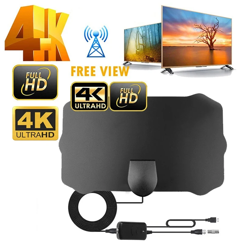 4K Indoor Digital TV Antenna HD HDTV Antena DVB-T/T2 DVBT2 Cable TV Antena 5000 Miles UHF VHF DTV Antennas Aerial For Car RV