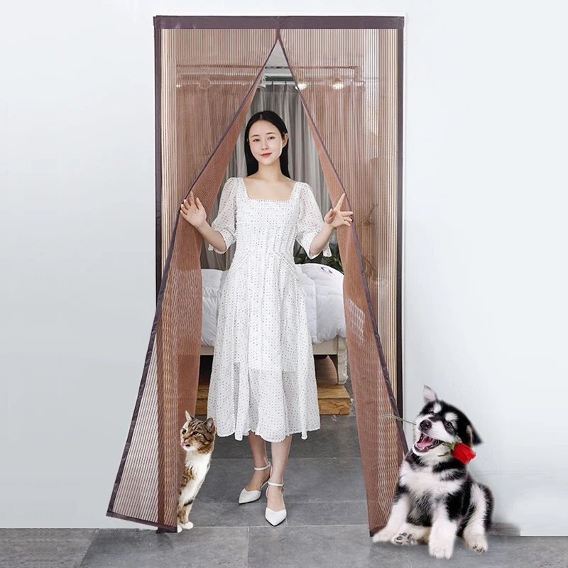 Mosquito net screen for door，Diamond mesh,customized size,mosquito door net with magnet anti mosquito net，Summer invisibility