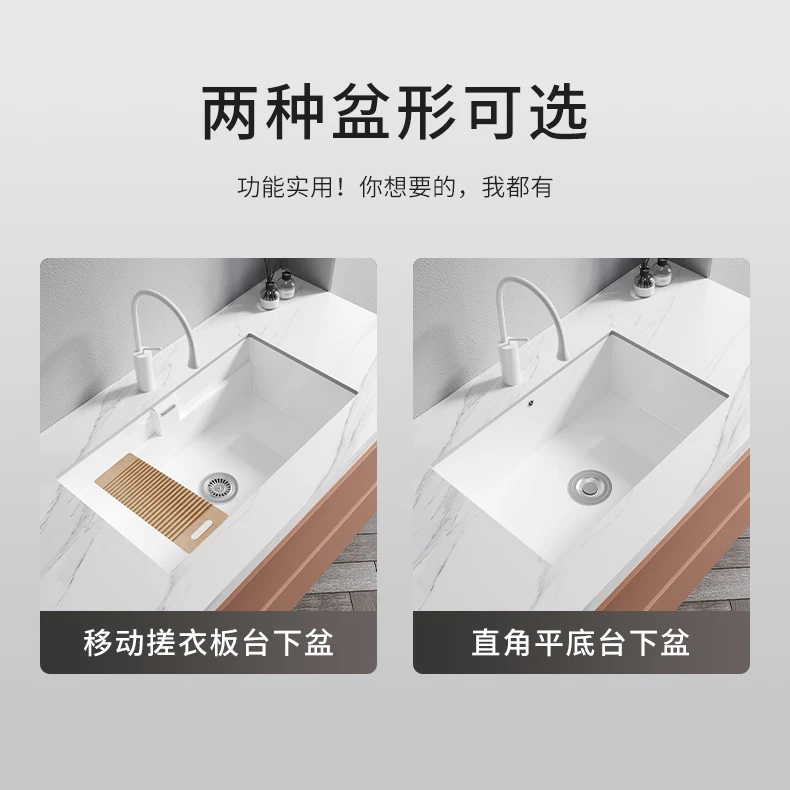 

Ceramic deepened under-counter basin Balcony ceramic with washboard laundry size square single wash
