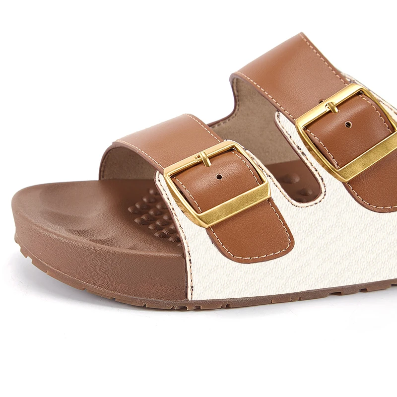 Women's Shoes Massage Insoles Comfortable To Wear Low Heels Female Beach Shoes Classic Minimalist Style Ladies Outdoor Slippers