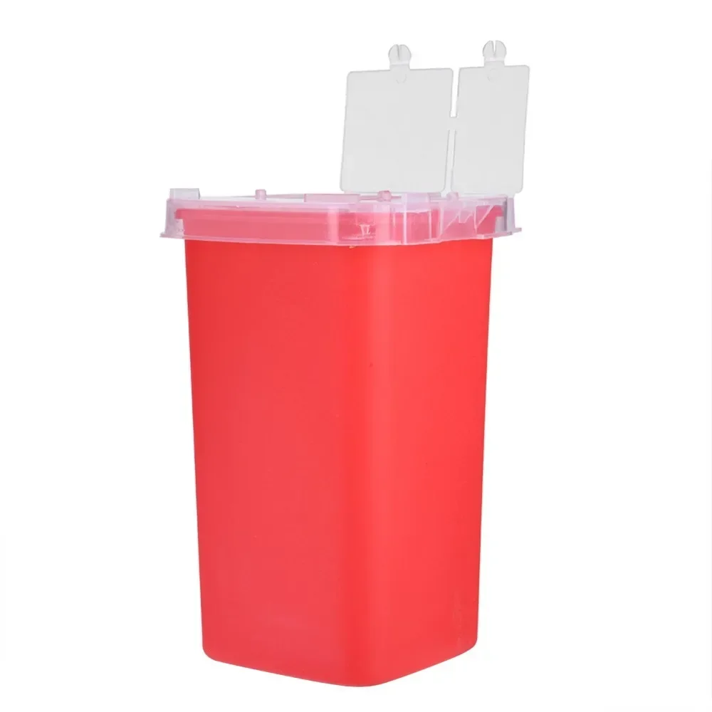 Tattoo Medical Plastic Sharps Container Biohazard Needle Disposal 1L Size Waste Box Tattoo Machine Supplies Box Container Tatoos