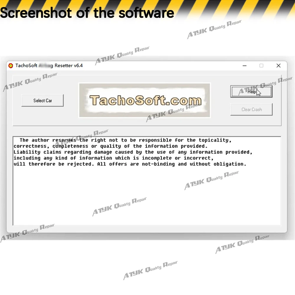 Tachosoft Airbag Resetter V6.4 inspectietools Auto-onderhoud 6.4 airbag resetter Reparatieapparatuur obd2 scanner auto