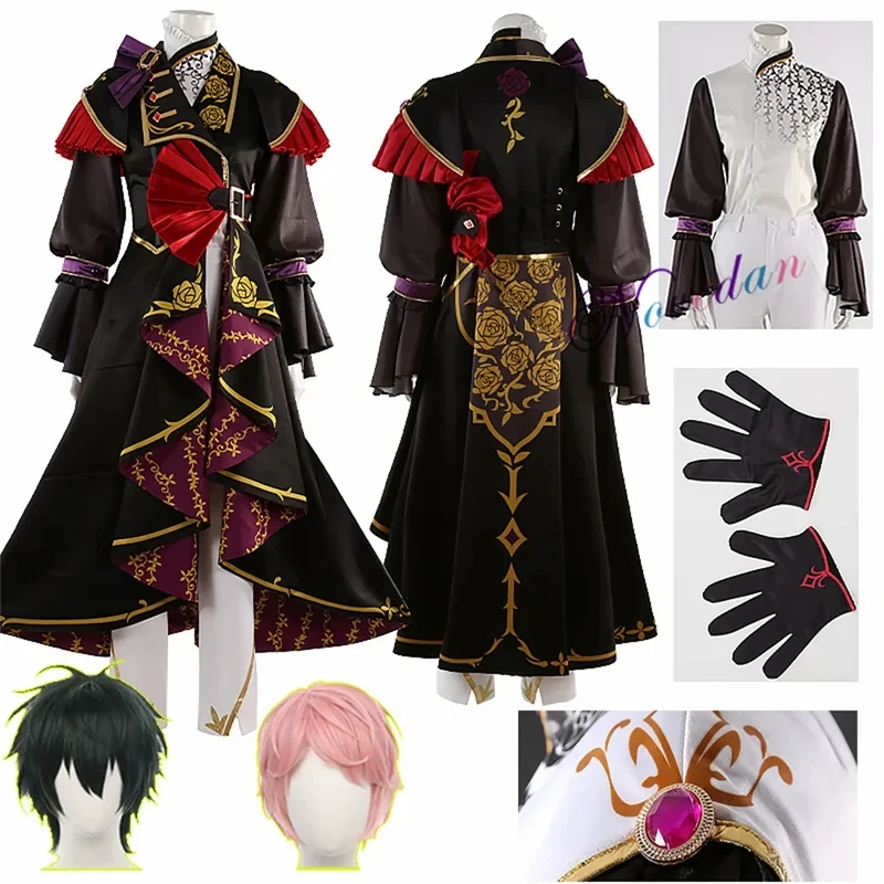 Disfraz de Cosplay de Anime Euro 7 Ensemble Stars Valkyrie Acanthe Mika Kagehira Shuu Itsuki Enstars, Uniforme, Peluca, para Carnaval 【【【2