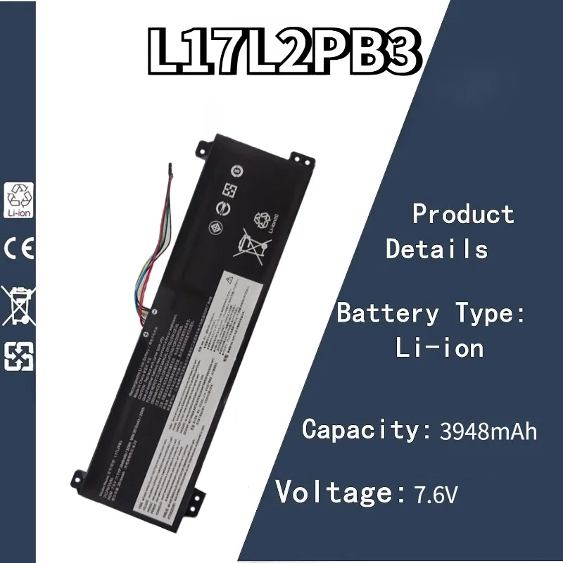 

7,6 В 3948 мАч L17L2PB3 Аккумулятор для ноутбука Lenovo V330-15ISK/5-15IKB Zhaoyang E53-80 L17L2PB3 Аккумулятор для ноутбука