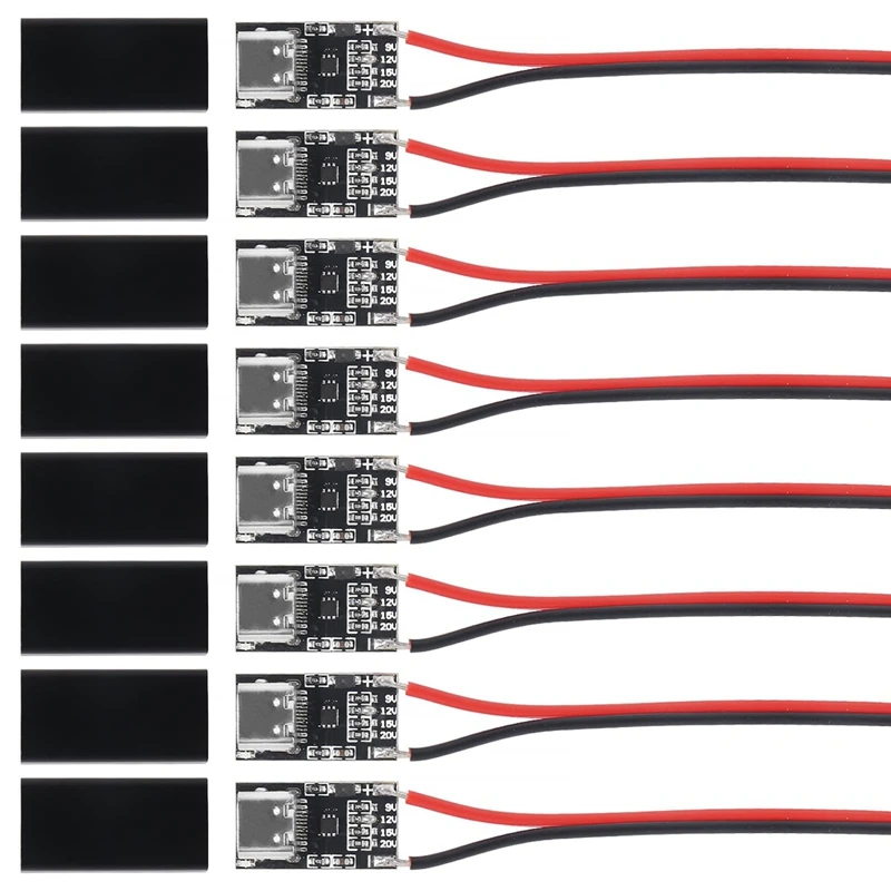 Top Deals 8PCS USB-C PD3.0 Trigger Charging Module PD/QC Decoy Board Fast Charge USB Type-C 9V 12V 15V 20V 5A Adjustable Voltage