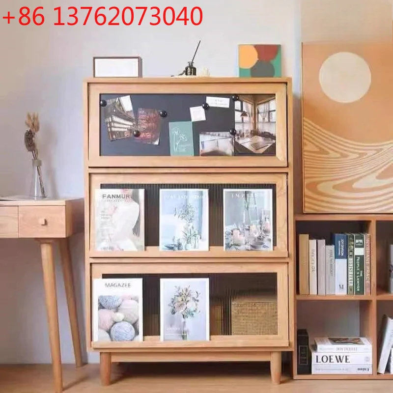 

Minimalist Magazine Dinning Side Cabinet Small Bookcase Multifunctional Living Room Cabinet Glass Home Furniture