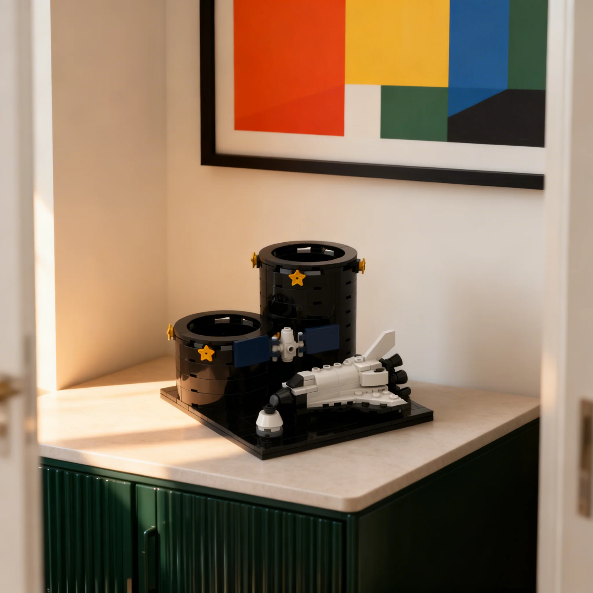 

Набор для сборки держателя для карандашей MOC из 206 деталей - Конструктор «Космическая модель», Рождественский подарок, Игрушка, Строительный набор, DIY, Образовательный, Креативная идея