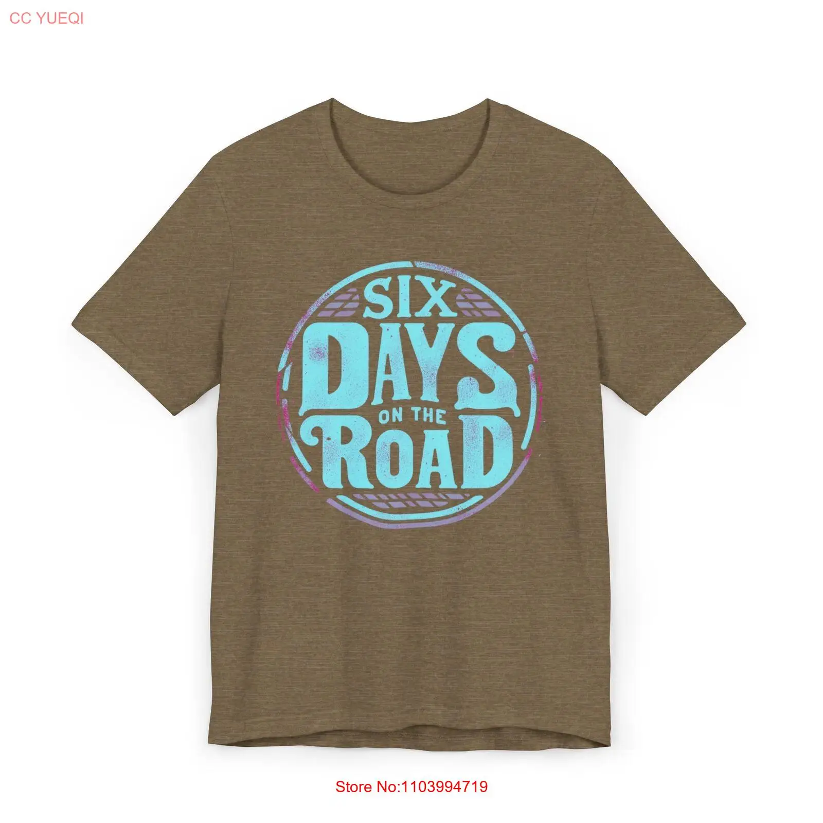 Men's T-shirt 6 Days on the Road Western Cowboy TShirt