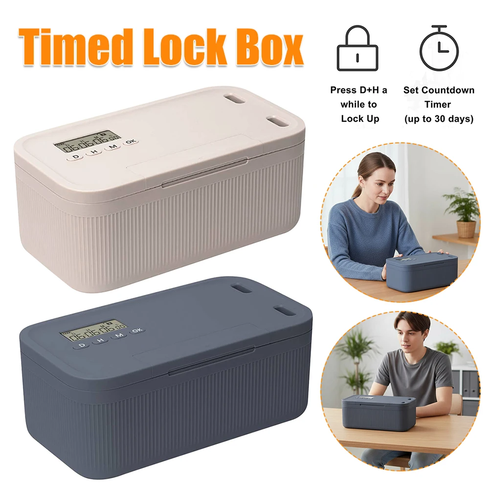 اقفال الصناديق الموقت مع مؤقت اقفال الصناديق الهاتف خزانة الهاتف الانفصال من الهواتف ألعاب الفيديو وجبات خفيفة الوسائط الاجتماعية