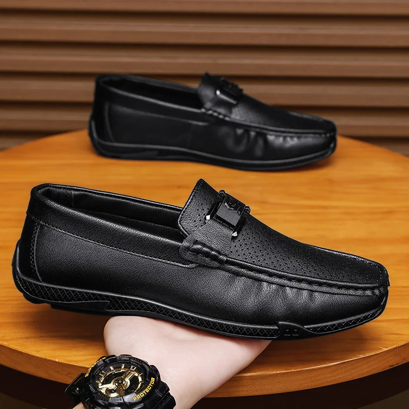 British Style Men's Loafers Shoes Fashion Design Casual Shoes For Men Moccasins Comfortable Slip-on Boat Shoes Men Driving Shoes
