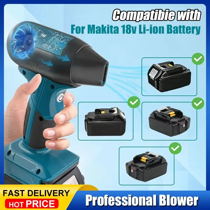 

130000 об/мин 4-скоростной ручной турбовентилятор-воздуходувка для автомобиля, мощный воздуходув для мойки автомобилей, пистолет-сушилка для Makita