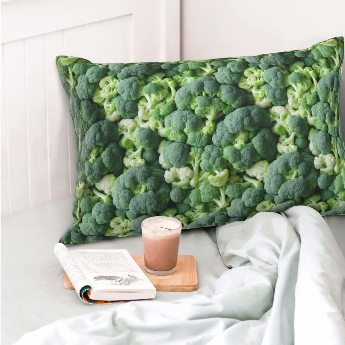 Broccoli And Cauliflower Rectangle Pillowcase Cushion Cover Decor Bedroom Bed Home Comfort Throw Pillow