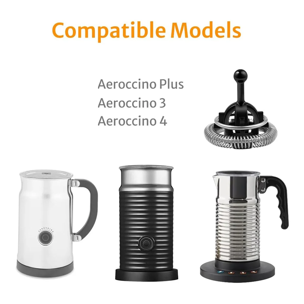 2 pak kocokan pengganti untuk Nespresso Aeroccino Milk frother, kompatibel dengan model 3, 4, dan Plus