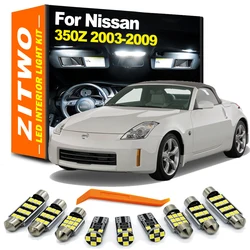 ZITWO-bombilla LED de 11 piezas para coche, Kit de luz de techo, mapa Interior, para Nissan 350Z, 2003, 2004, 2005, 2006, 2007, 2008, Coupe Roadster