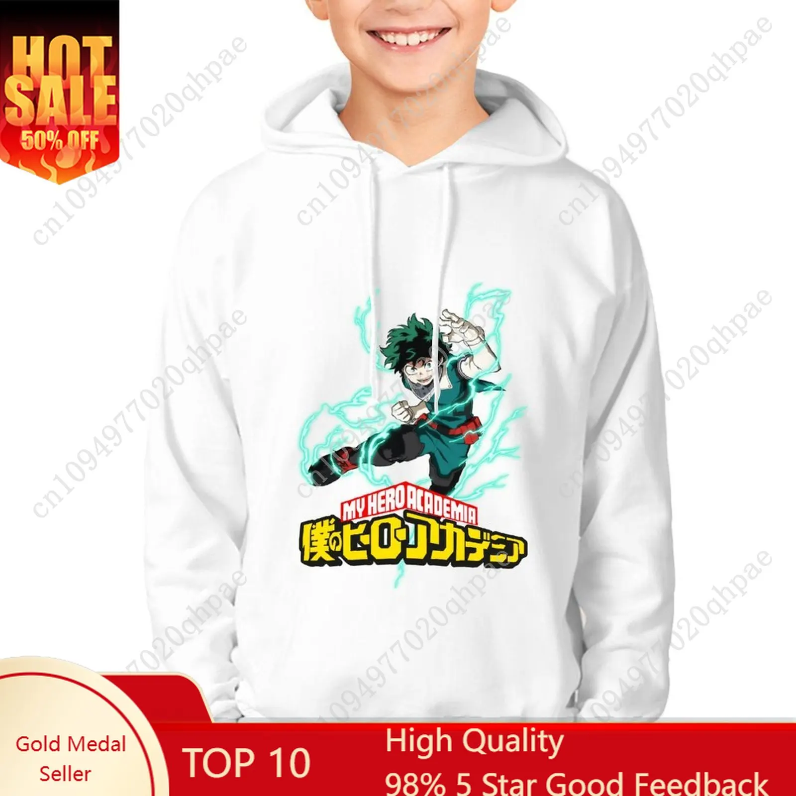 

Толстовка с капюшоном My Hero Academia Izuku Midoriya для мальчиков и девочек, детская хлопковая толстовка высокого качества, легкие и удобные топы на заказ