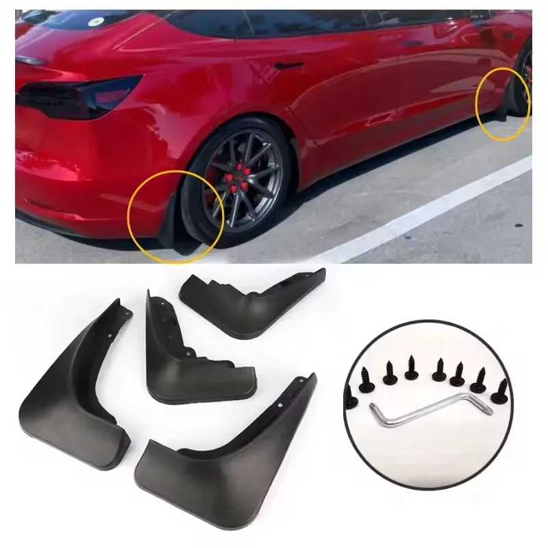 4Pcs/set Premium Car Mud Flaps Universal Car Mudguards Waterproof Anti-Mud Splash Guards Front Rear Auto Exterior Accessories