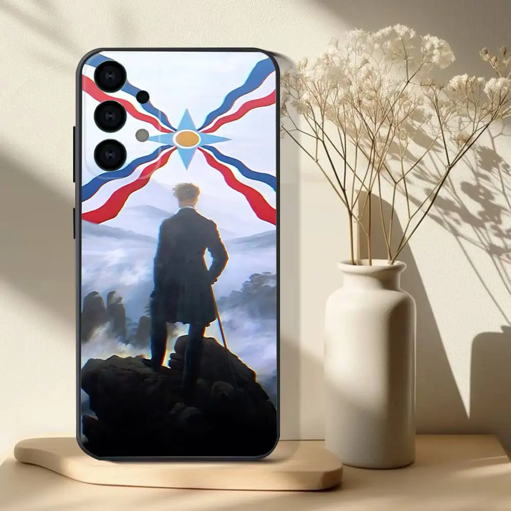 Coque de téléphone avec drapeau assyrien A, étui souple noir pour Samsung S 25,24,23,22,30,21,10,9,Ultra,Plus,Lite,FE,4,5G