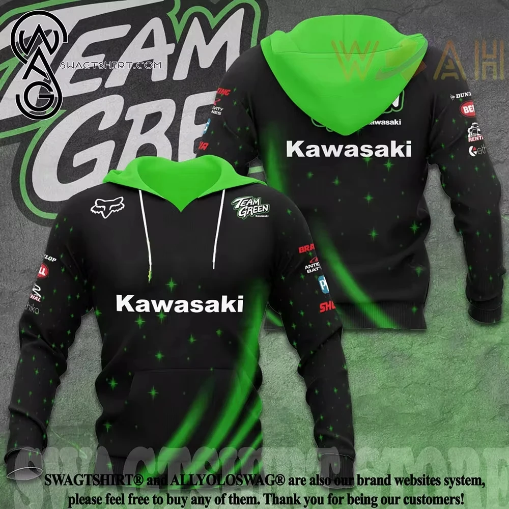 Kawasaki Motorcycle Racing Team Men Zipper Hoodie 2024 New Fashion Women Oversized Sweatshirt Spring Autumn Children Jacket Coat