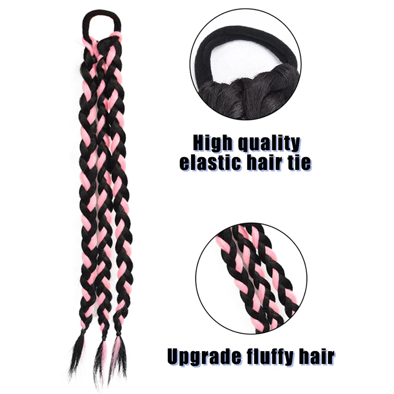 TALANG Boxe Sintético tranças Tranças pérola Verão HairPicecs Clip-Em Extensões Do Cabelo para As Mulheres Trançado Penteados de Cabelo Natural