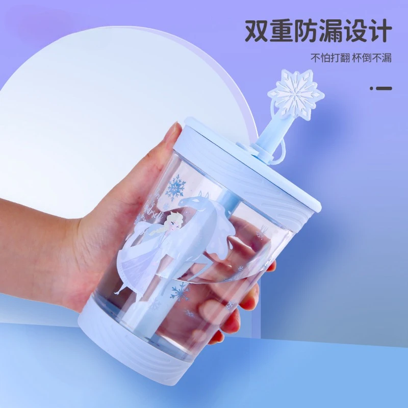 Hasbro Elsa personalized cartoon kawaii children\'s large-capacity water cup gift cute creative anime movie character straw cup