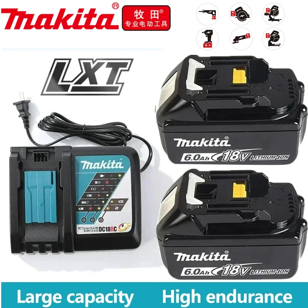 Makita Rechargeable 18V 5.0Ah Li-Ion Battery For Makita BL1830 BL1815 BL1860 BL1840 194205-3 Replacement Power Tools Battery