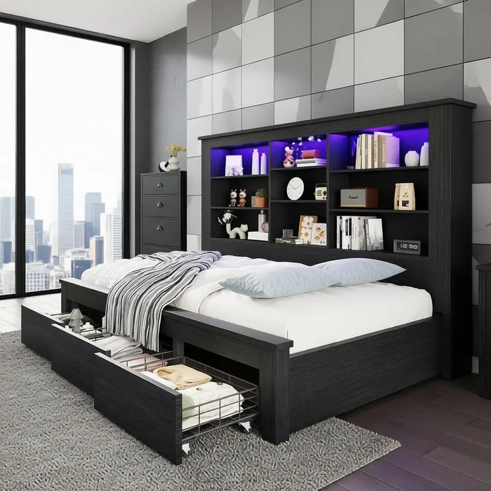 Twin Bed With Stora…