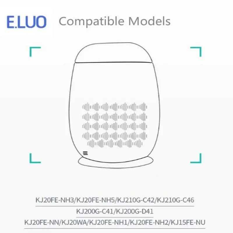 Suitable for Midea air purifier KJ20FE-NH1/NH2/NH3 filter KJ200G-D41/C42 filter element 310*242*35mm Air Clean