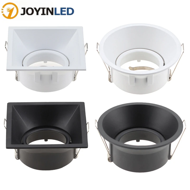

2/10PCS Square/Round Adjustable LED GU10 Recessed Downlight MR16 Fitting Mounting Ceiling Spot Lights Frame Lampshade Cover