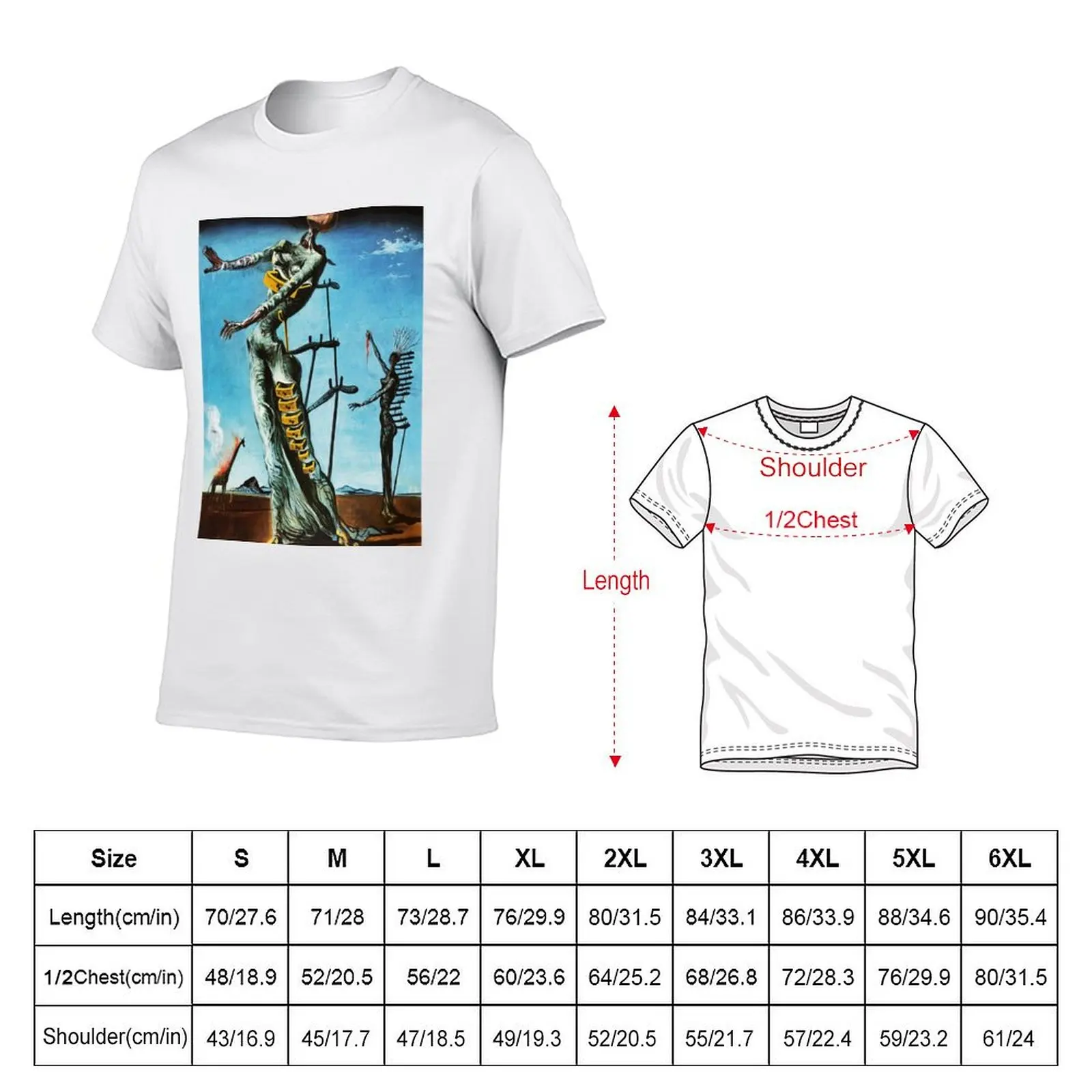 Salvadordali Burning Giraffe T-Shirt Personalized t-shirt summer 2025 plus sizes t shirt men