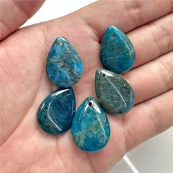 18X25MM Smooth Natural Blue Apatite Water Drop Pendant