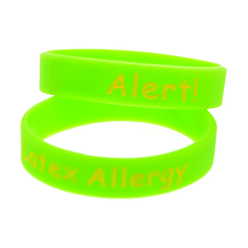 1 Stück/5 Stück Medizinisches Alarmarmband für Latexallergie, Silikon-Armband, Sicherheitserinnerungsarmband – Detail 8