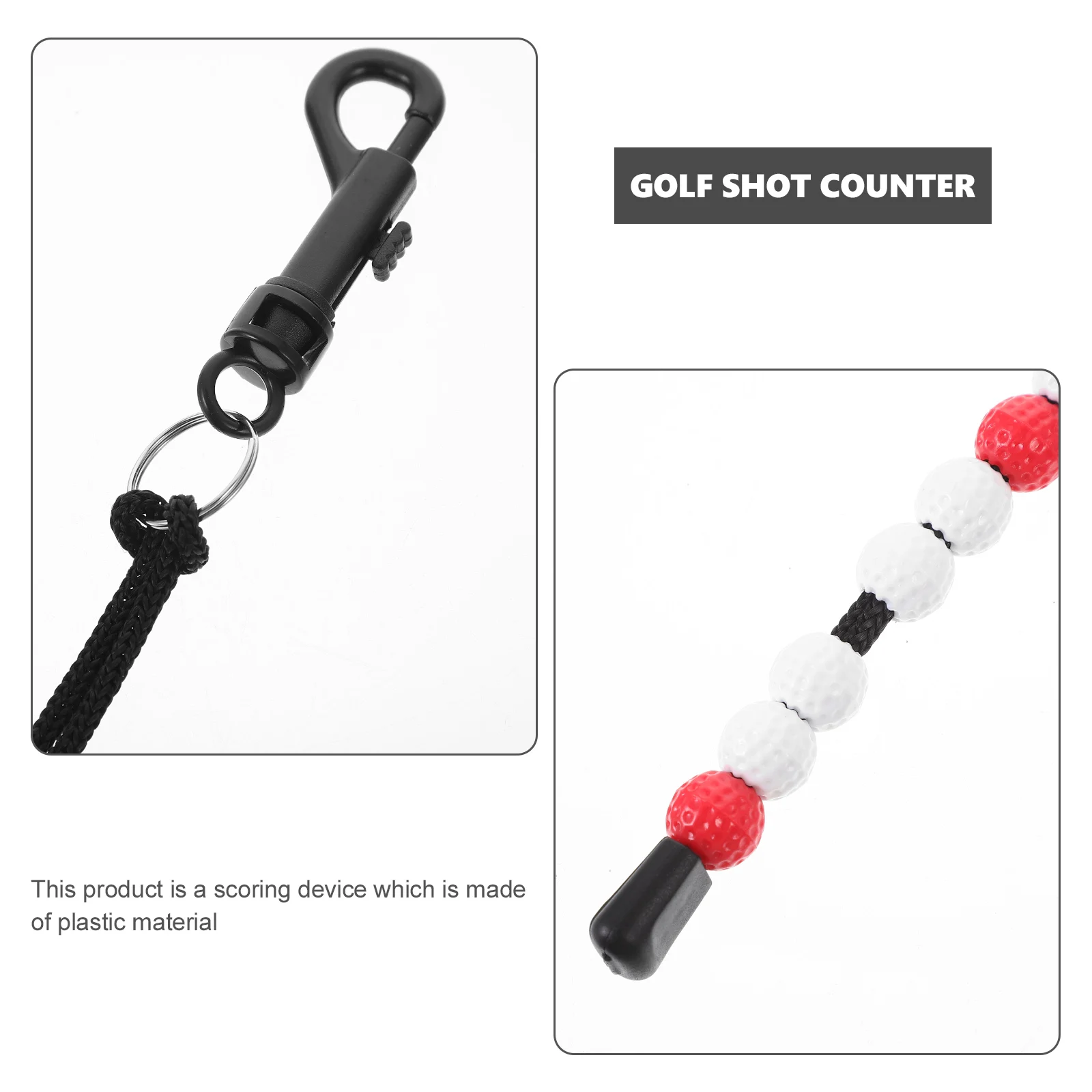 

2pcs Red Plastic Golf Counters Wrist Chain Durable Lightweight Portable Scoring Bead For Women Men Golfing Accessories Supplies