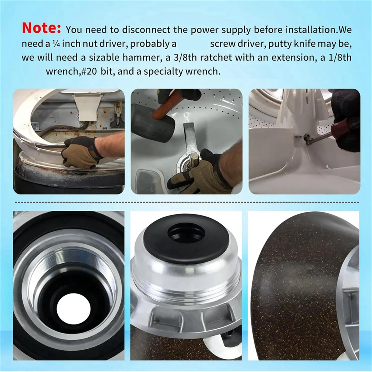 บิสม์ 6- 2095720   ชุดซ่อมก้านและซีลอ่างเครื่องซักผ้าสําหรับ Jenn Air เข้ากันได้กับ Maytag & เข้ากันได้กับเครื่องซักผ้า Whirlpool