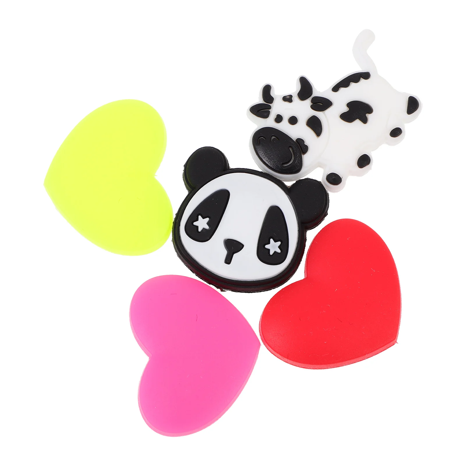 5 قطعة الكرتون امتصاص الصدمات شكل قلب مضرب تنس المرطب سهلة التركيب الاهتزاز المخفض على شكل قلب امتصاص الصدمات #3