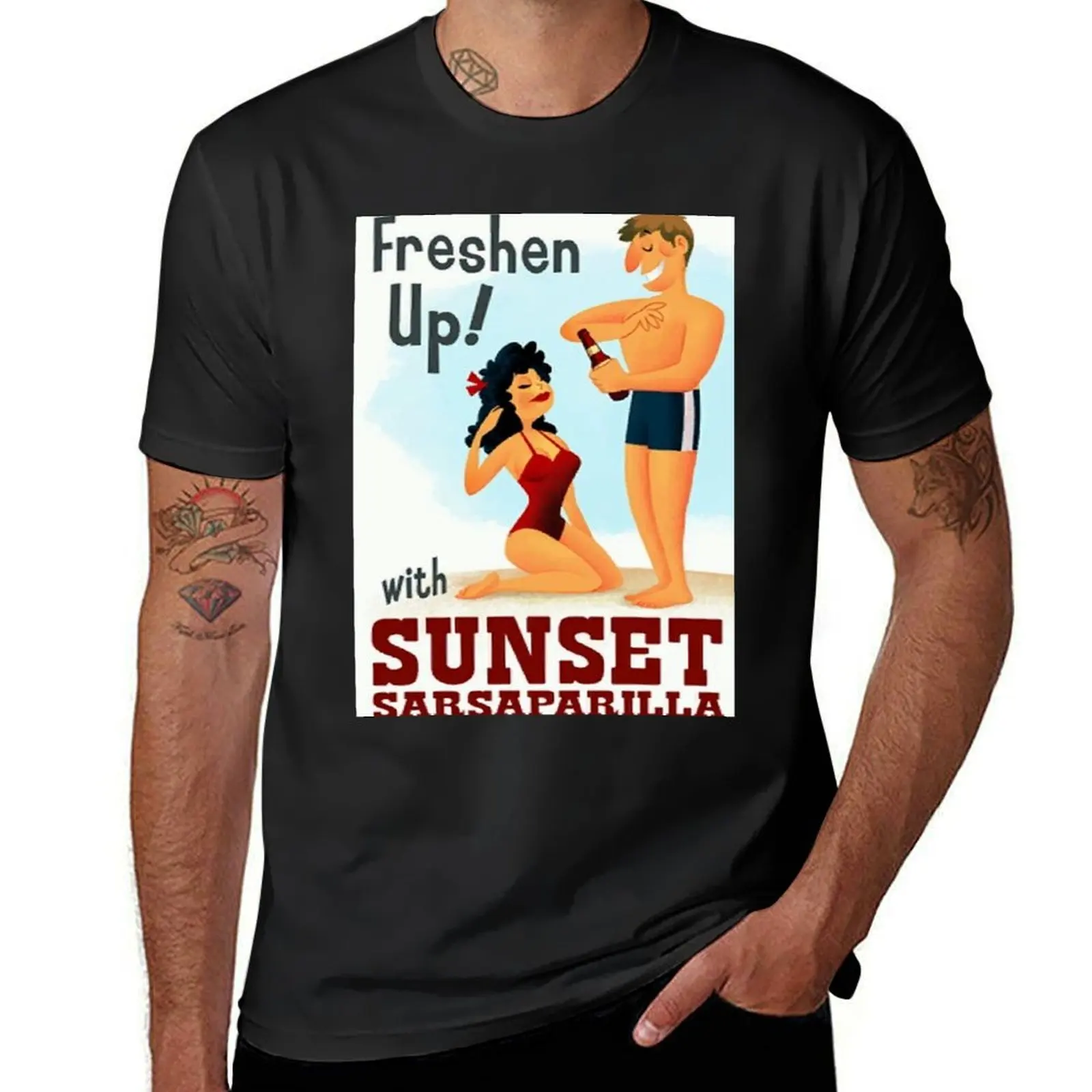 Freshen Up! Sunset Sarsaparilla Poster T-Shirt hippie clothes cute clothes customs design your own tees Men's t-shirt