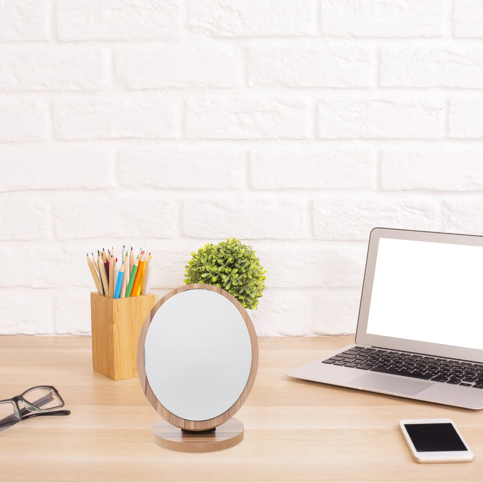 1 قطعة مرآة منضدية خشبية مرآة ماكياج سطح المكتب للمنزل غرفة النوم المنزلية الغرور مكتب للطي المحمولة الطلاب