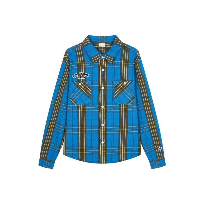 Champion Plaid Long Sleeved Shirt Japan Version Unisex U4ASHJM06