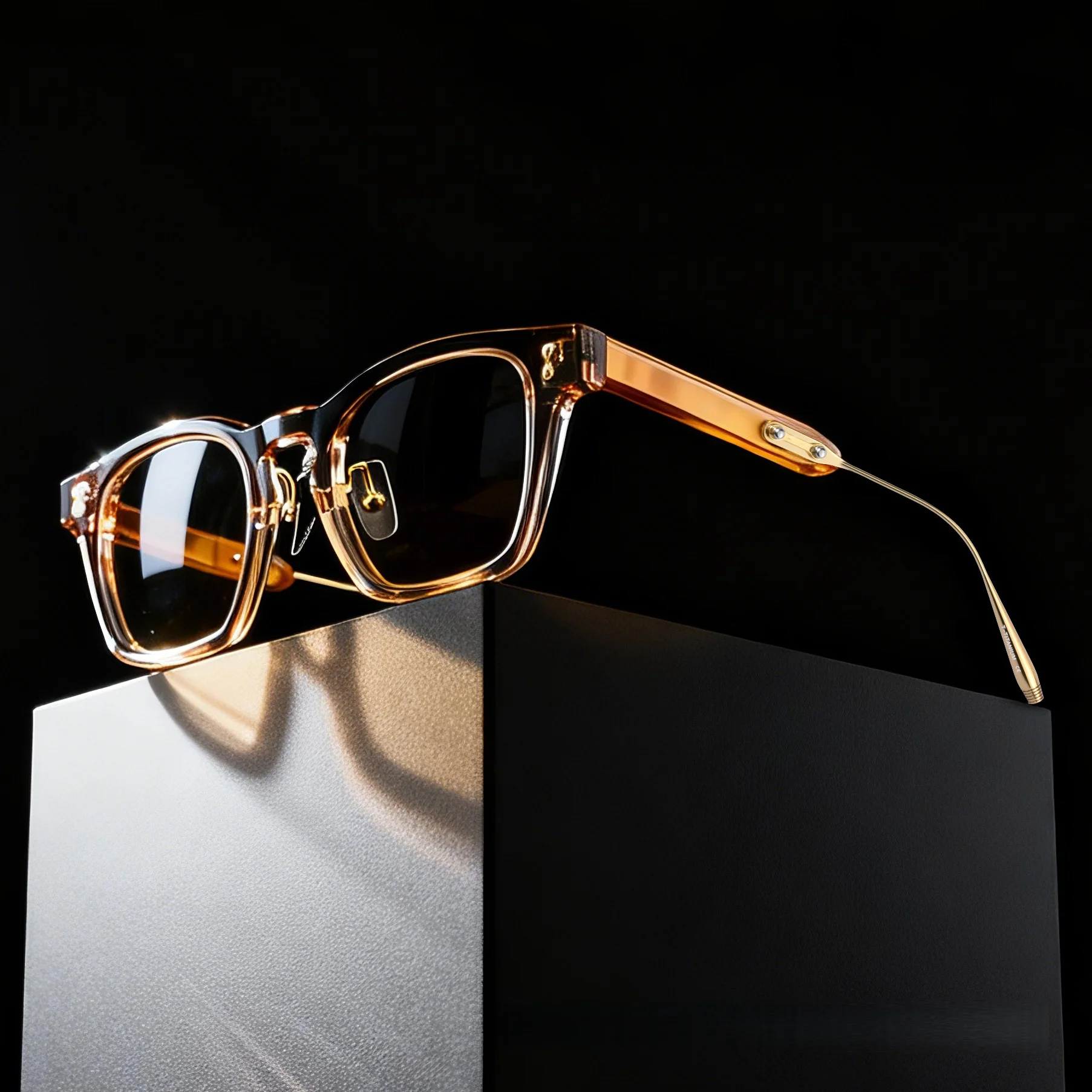 2026 World Fashion Trend Top Art Designer's Women's Luxury Glasses Casual Retro Simple Square Punk Men's Acetate Eyeglass Frame