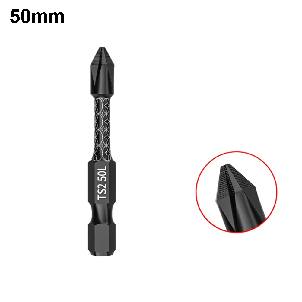 

Anti-Slip Screwdriver Bit Alloy Steel Drill Bit Wear-resistant Black Color HRC60 Hardness High-strength Tightening