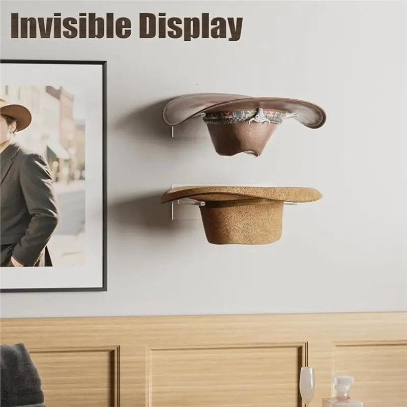A03F-Acrylic Hat Wall Hook Holder Multifunctional For Home Organization Hat Display And Storage Hat Organizer view 3