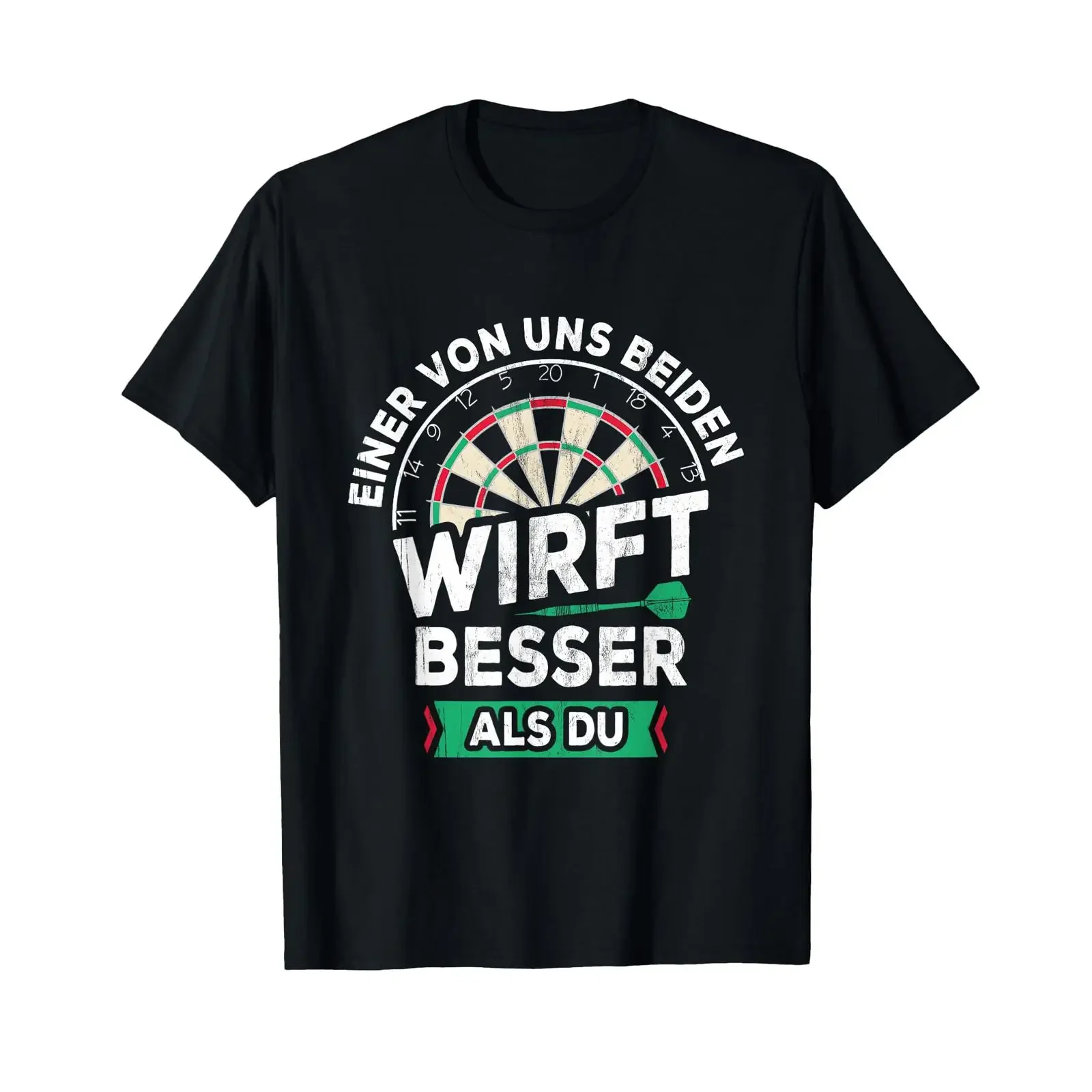 Einer von uns beiden wirft bessere Darts als du - Vintage-gewaschenes Stahl-T-Shirt, leichtes Oberteil für den Alltag, atmungsaktiv für Herren.