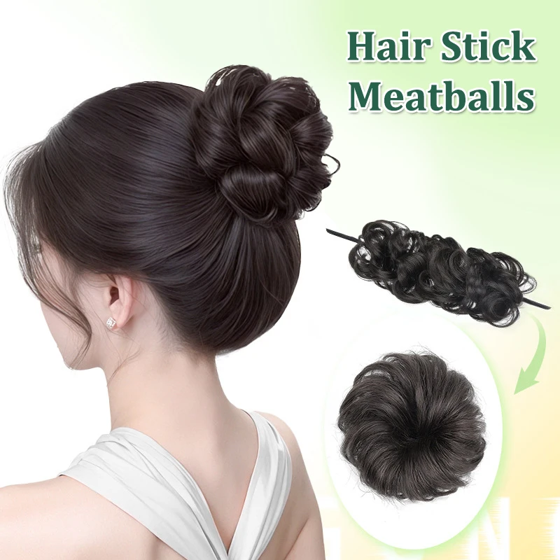 Натуральные волосы, улучшающий объем, повязка на голову с самозаводом, имитация тысячи золотых бутонов лотоса, искусственный аксессуар для укладки волос