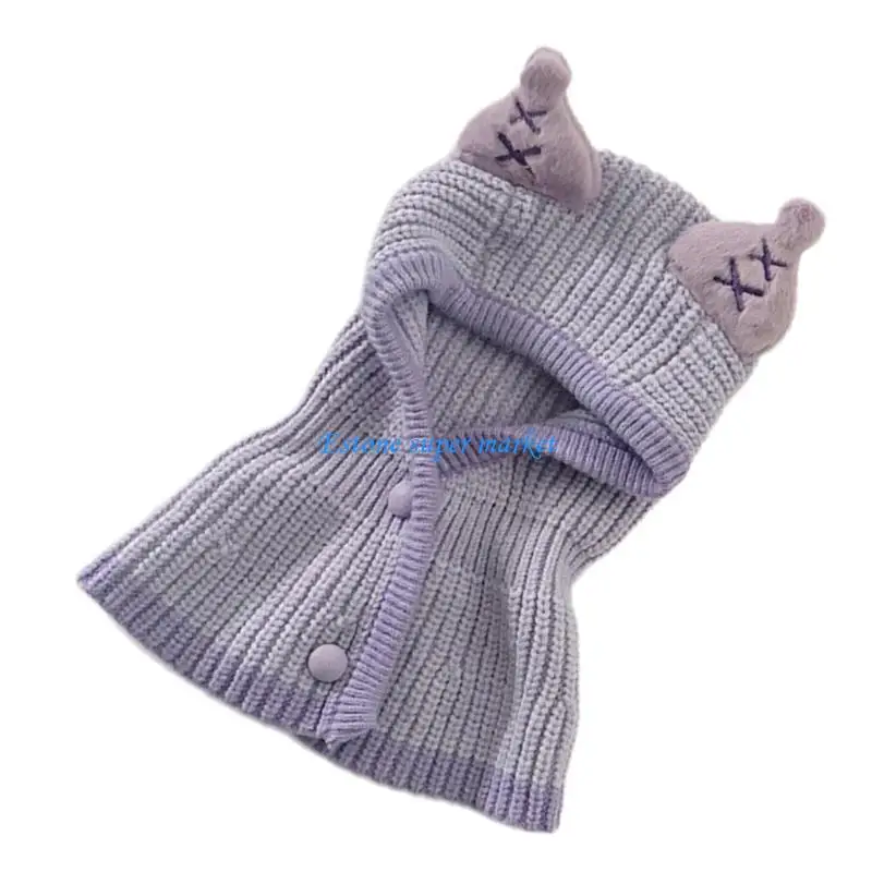 090B Knitted Baby Hat with Embroidered Baby Headwear Soft Baby Bonnet Embroidered Baby Hat Multiple Pattern Designs