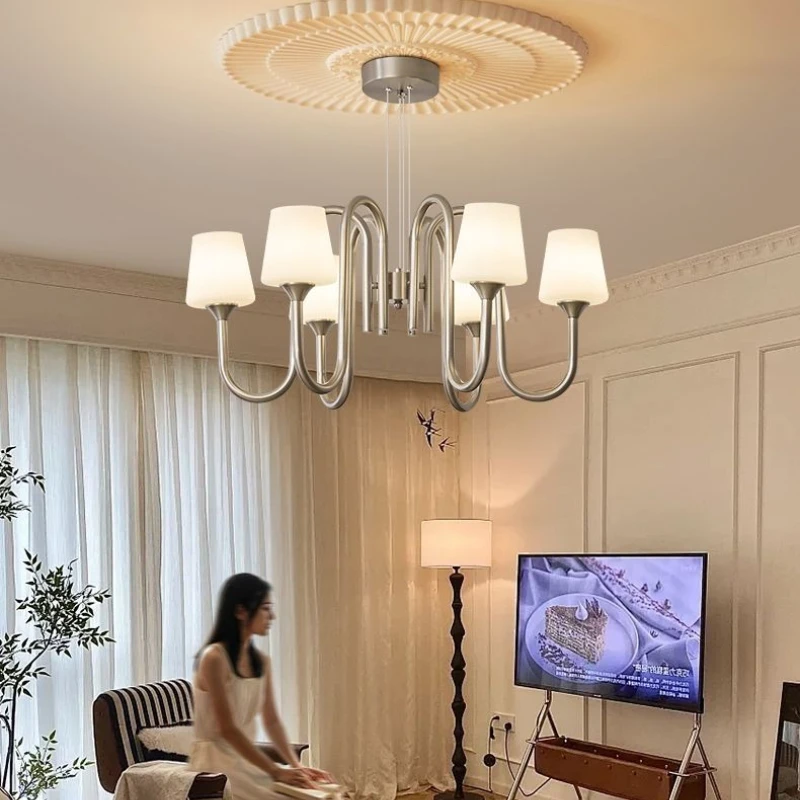 

Nordic New French Style LED Pendant Lights for Living Bedroom Restaurant Coffee Tables Pendant Lamp Home Decor Light Fixture