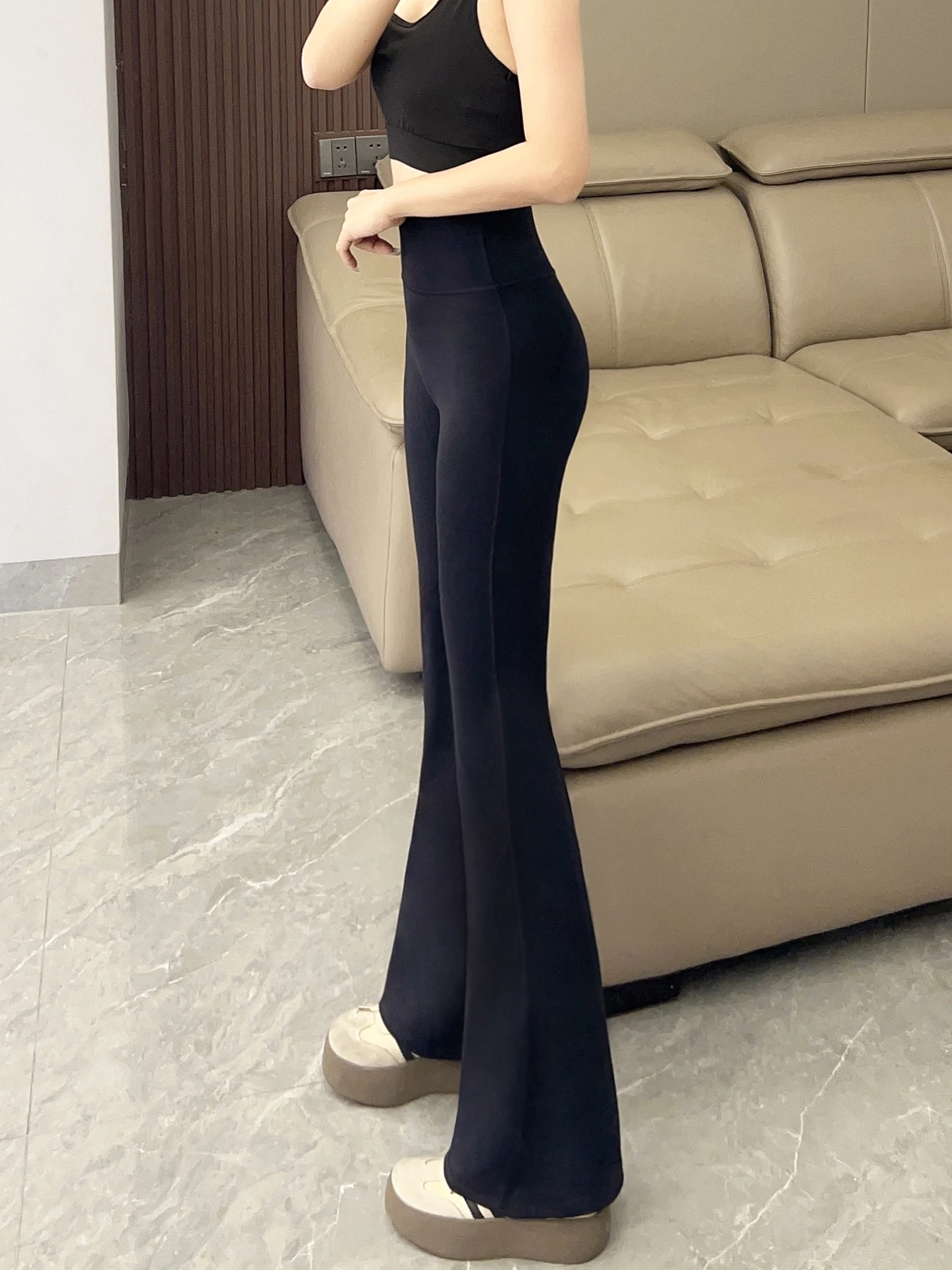 Cofina High Waist Bell Bot Yoga-Hose für Damen, lässig, hohe Taille, Bauchkontrolle, lange Leggings, bequem, atmungsaktiv, Nylon