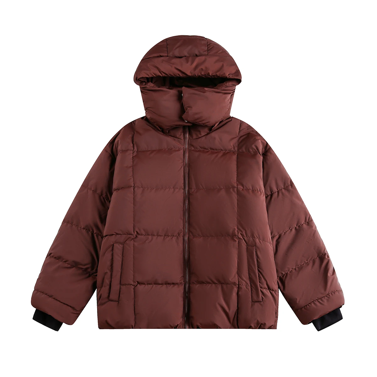 موضة انفصال مقنعين أسفل السترات الرجال النساء 2025 شتاء جديد بلون أسفل معاطف الباردة واقية الدافئة الأبيض بطة أسفل معاطف