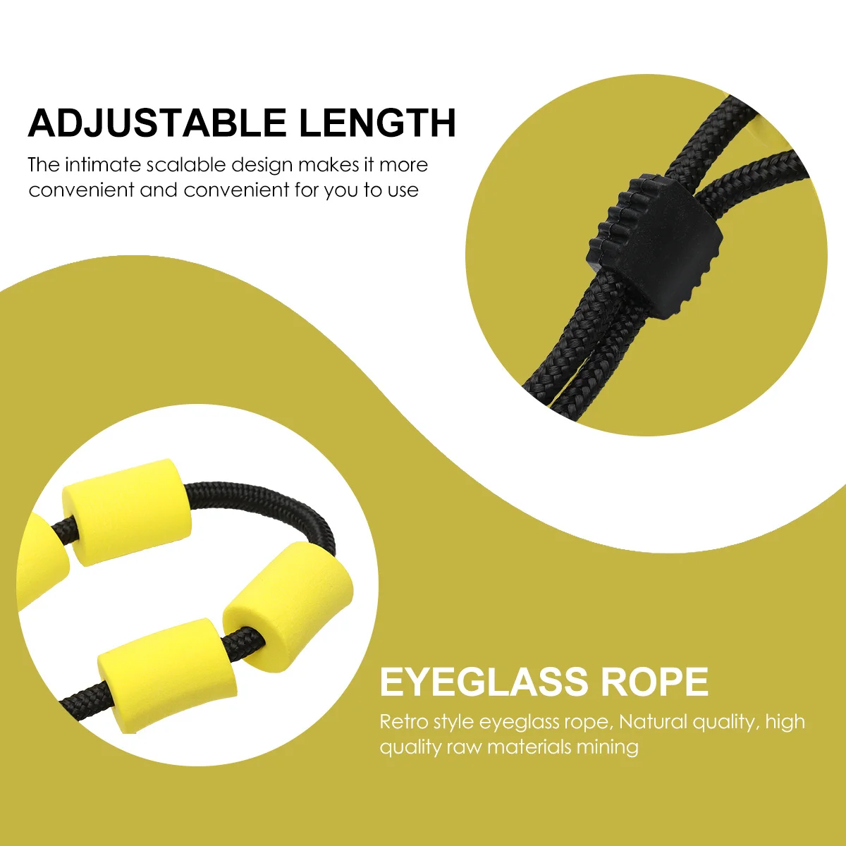 

Glasses Lanyard Floating Fabric Rope Sports Fixed Strap Scalable for Swimming Riding Outdoor Use Floating Glasses Lanyard