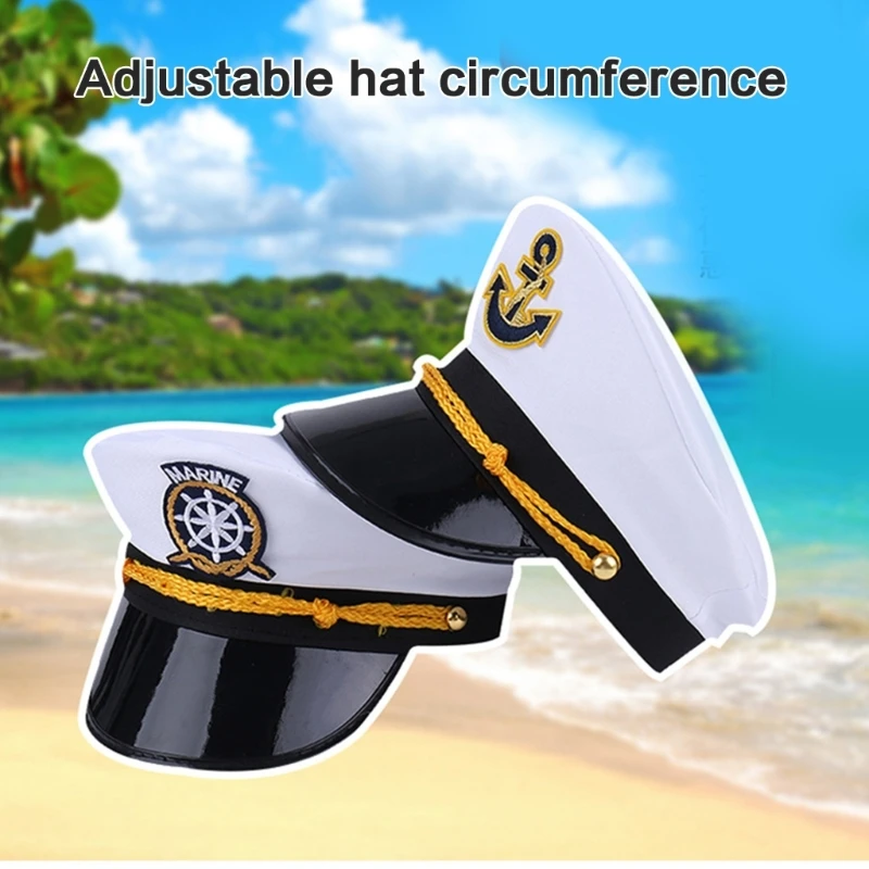 Adjustable Sea Captain Hat Sailors Hat Unisex Hat Stylish Seafaring Hat for Men Women and Children