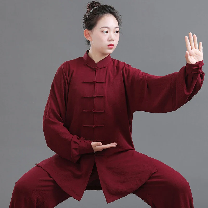 Women's and Men's 2026 New Tai Chi Uniform Spring Autumn Chinese Style Martial Arts Performance Competition Baduanjin Practice